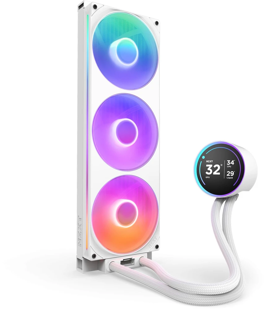 NZXT Kraken Elite 420 RGB LCD balta