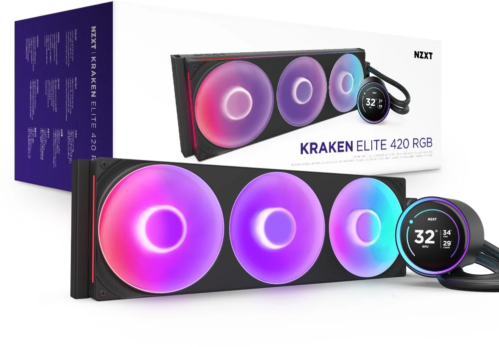 NZXT Kraken Elite 420 RGB LCD juoda