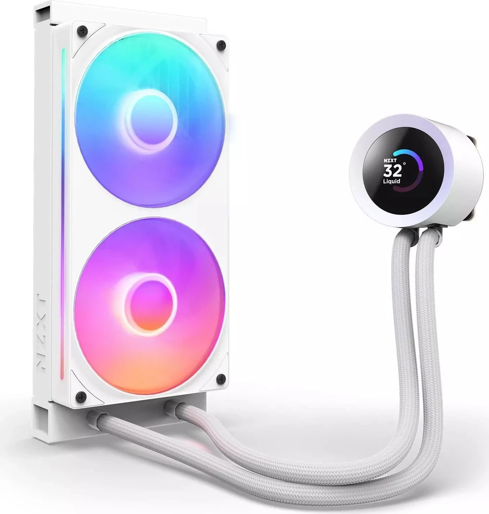 NZXT Kraken Plus 240 RGB LCD balta