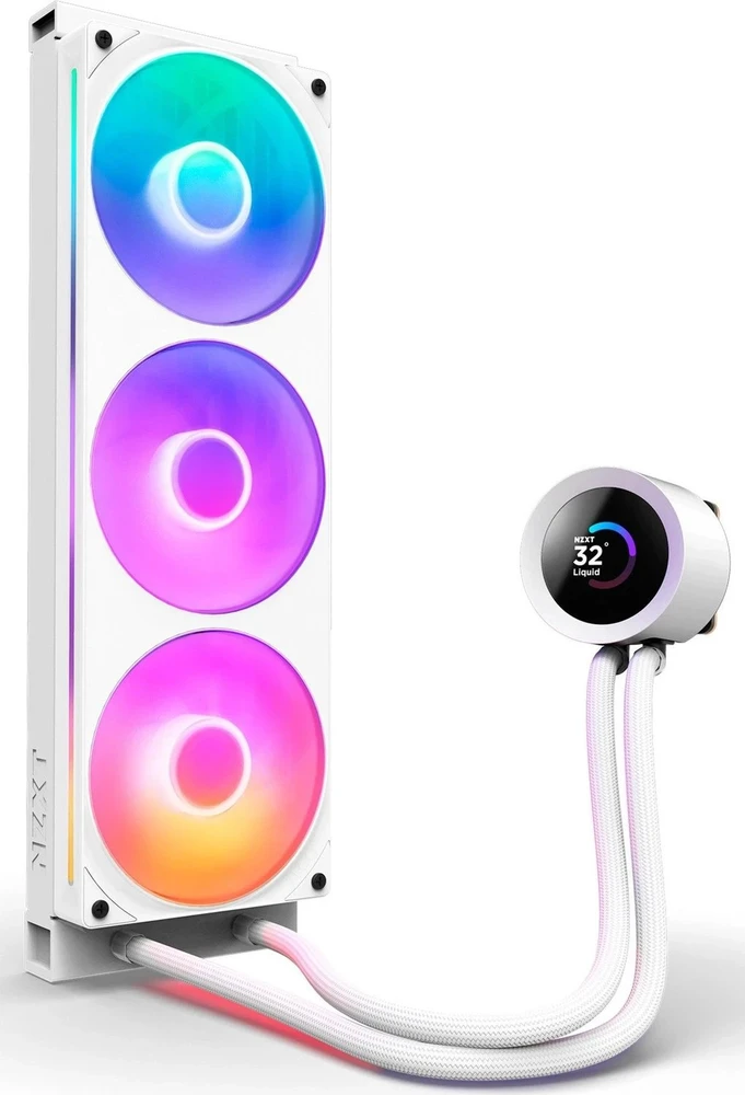NZXT Kraken Plus 360 RGB AiO Vanduo Cooling – 360mm, baltas