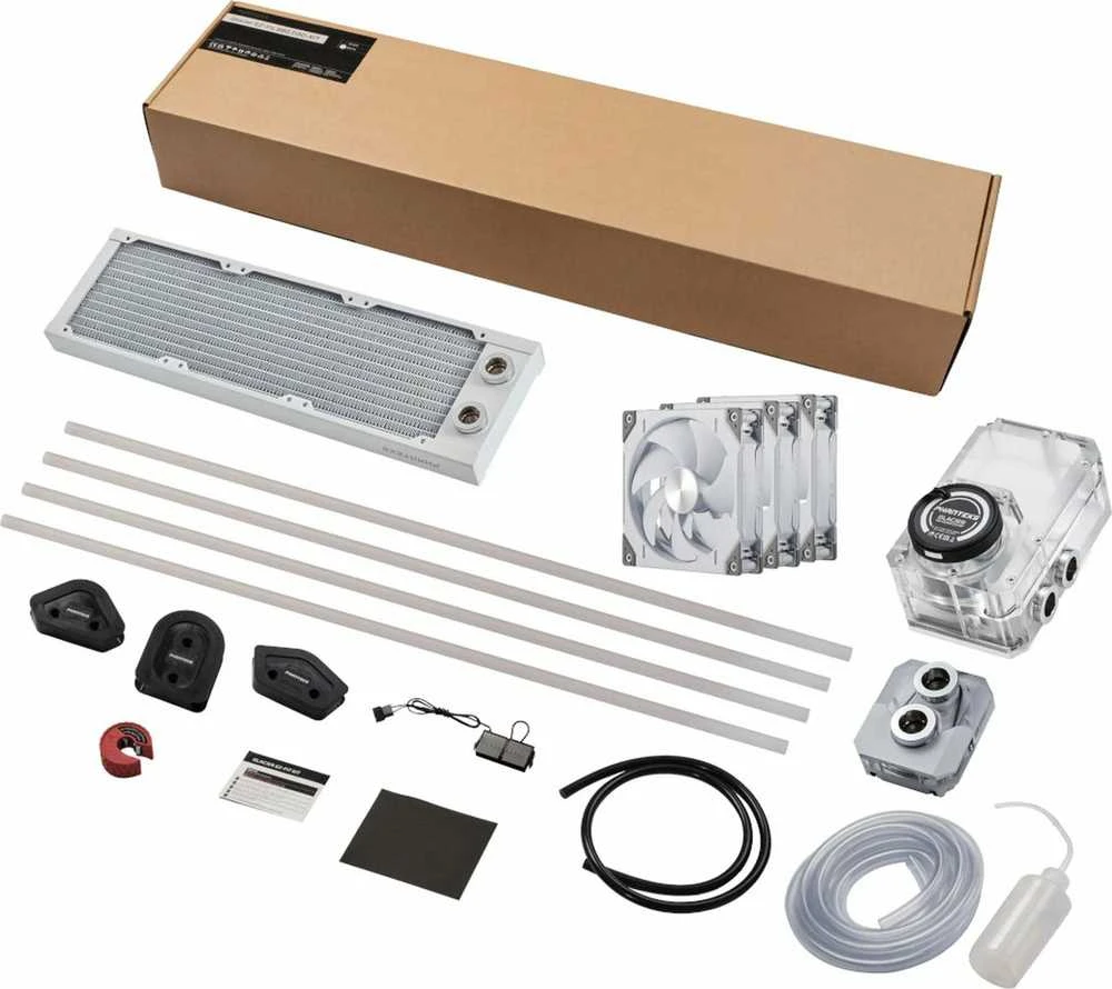 Phanteks Glacier EZ-Fit 360 baltas komponentų rinkinys