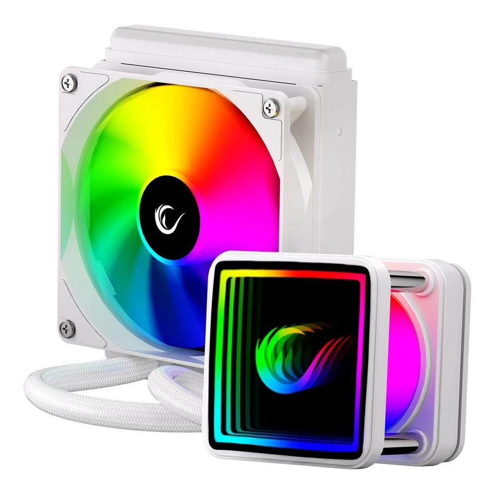 CPU aušintuvas RAMPAGE INFINITE V120 Baltas ARGB INTEL LGA1700/AMD AM5 120mm Liquid Cooler