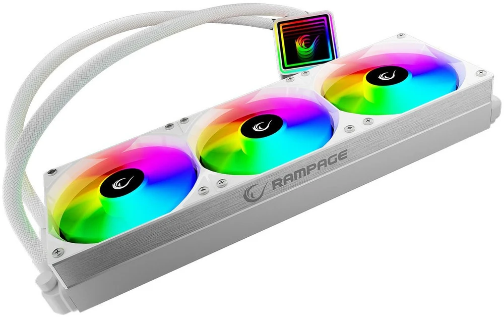 CPU AUŠINTUVAS RAMPAGE INFINITE V360 Baltas ARGB LGA1700/1851/AM5 360mm Liquid Cooler