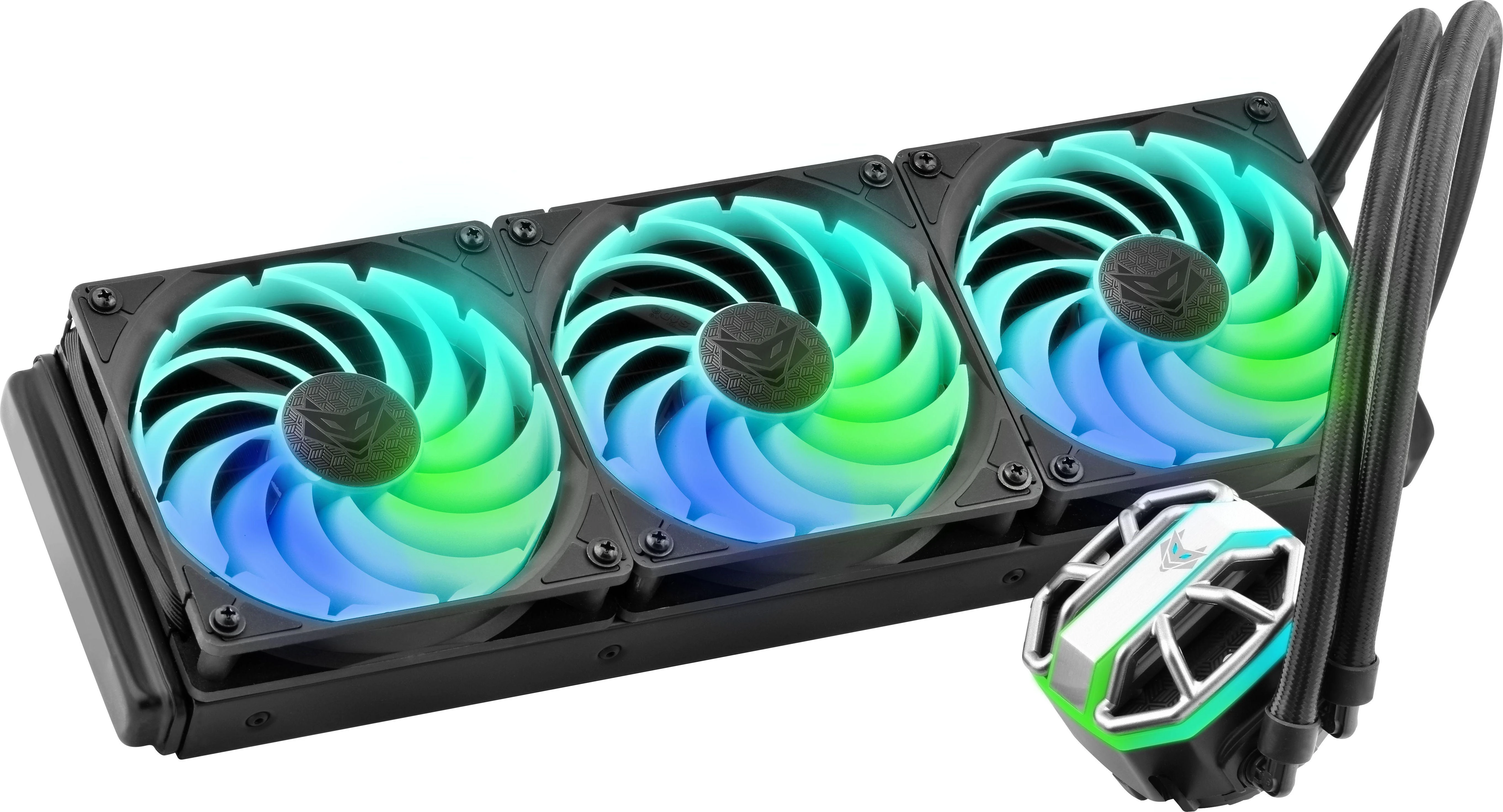 Sapphire Nitro+ S360-A All-in-One Liquid Cooler, ARGB, juodos spalvos – 360 mm