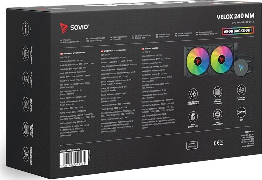 Savio Velox 240 mm ARGB