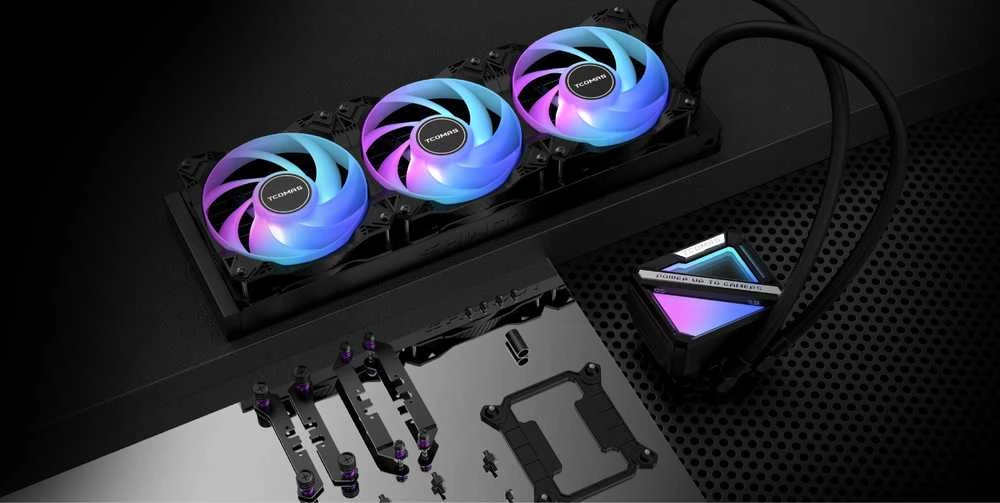 Tcomas LE200 360 skysčio aušintuvas su RGB komponentais