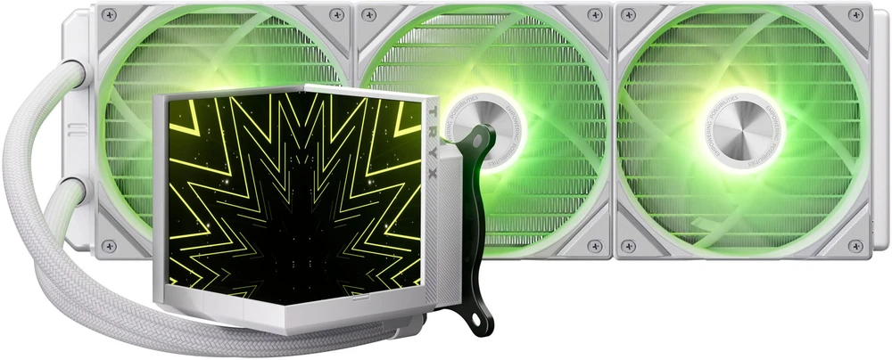 TRYX STAGE ARGB 360 AiO Vanduo Cooling, Dual IPS Ekranas – 360mm, Baltas