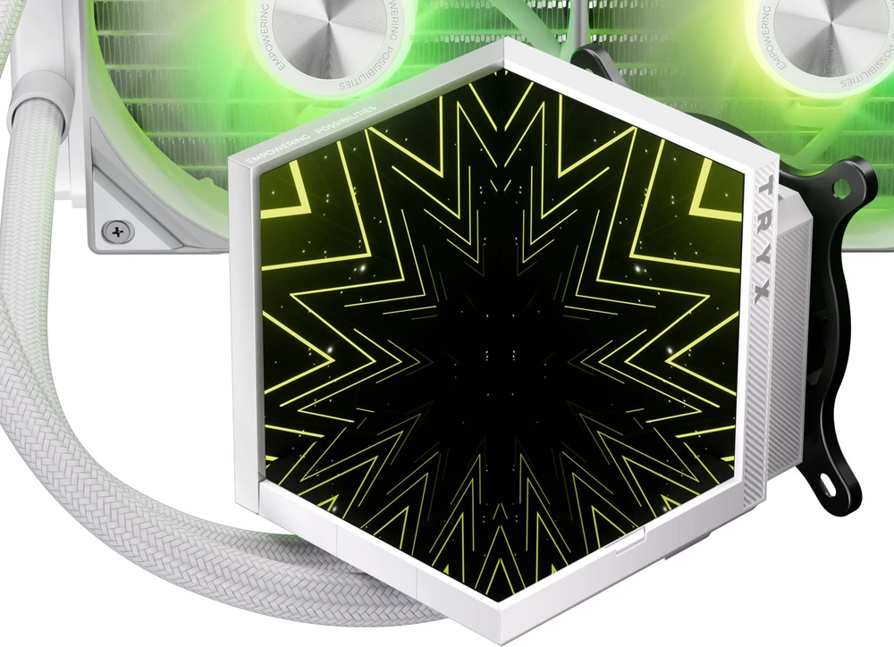 TRYX STAGE ARGB 360 AiO Vanduo Cooling, Dual IPS Ekranas – 360mm, Baltas