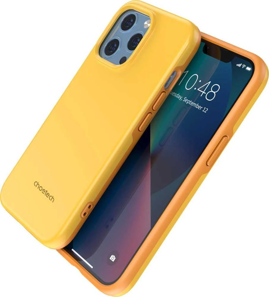 Choetech MFM Anti-drop Apple iPhone 13 Pro Max dėklas telefonui oranžinės spalvos (PC0114-MFM-YE)