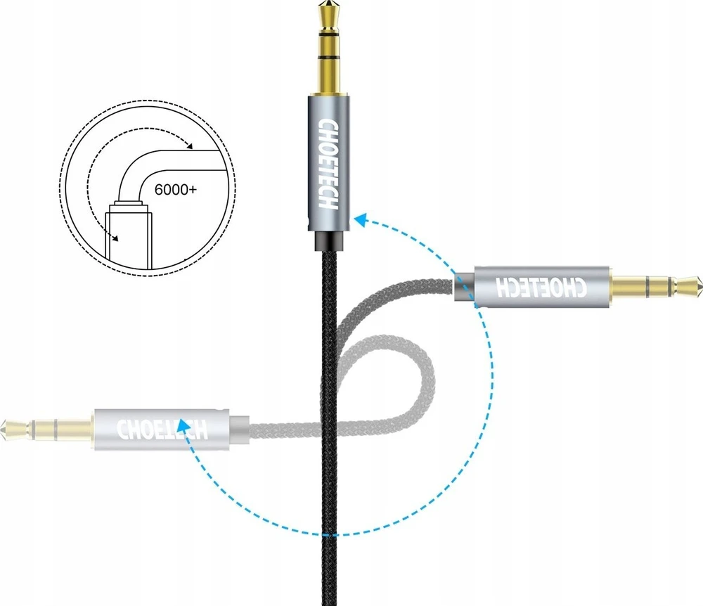 Audio kabelis CHOETECH 3.5mm, M-M, 1.2m