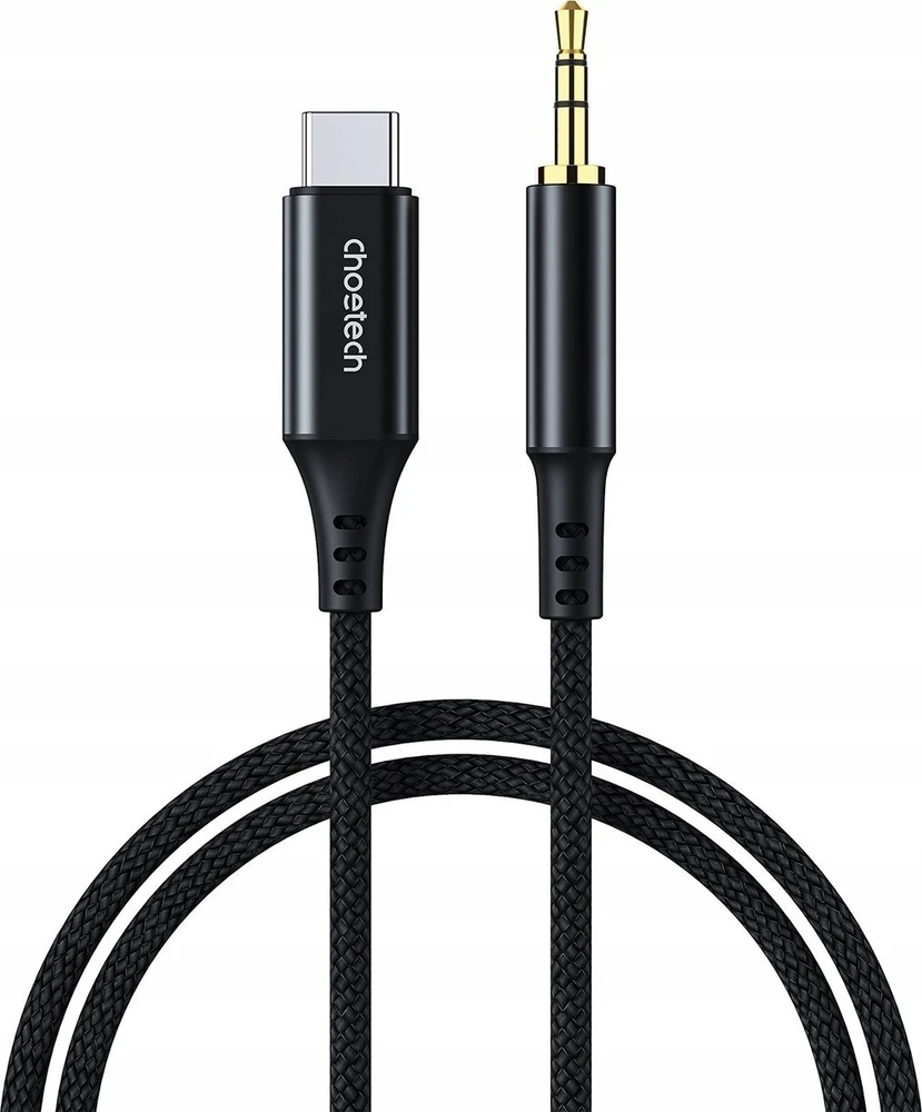 Choetech AUX006 USB-C / mini jack 3.5mm cable 1 m – juodas