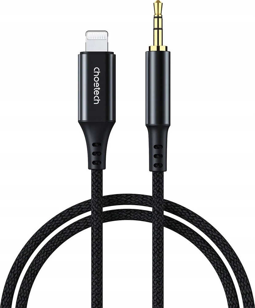 Choetech AUX007 Apšvietimo / mini lizdo 3,5 mm laidas 1 m – juodas