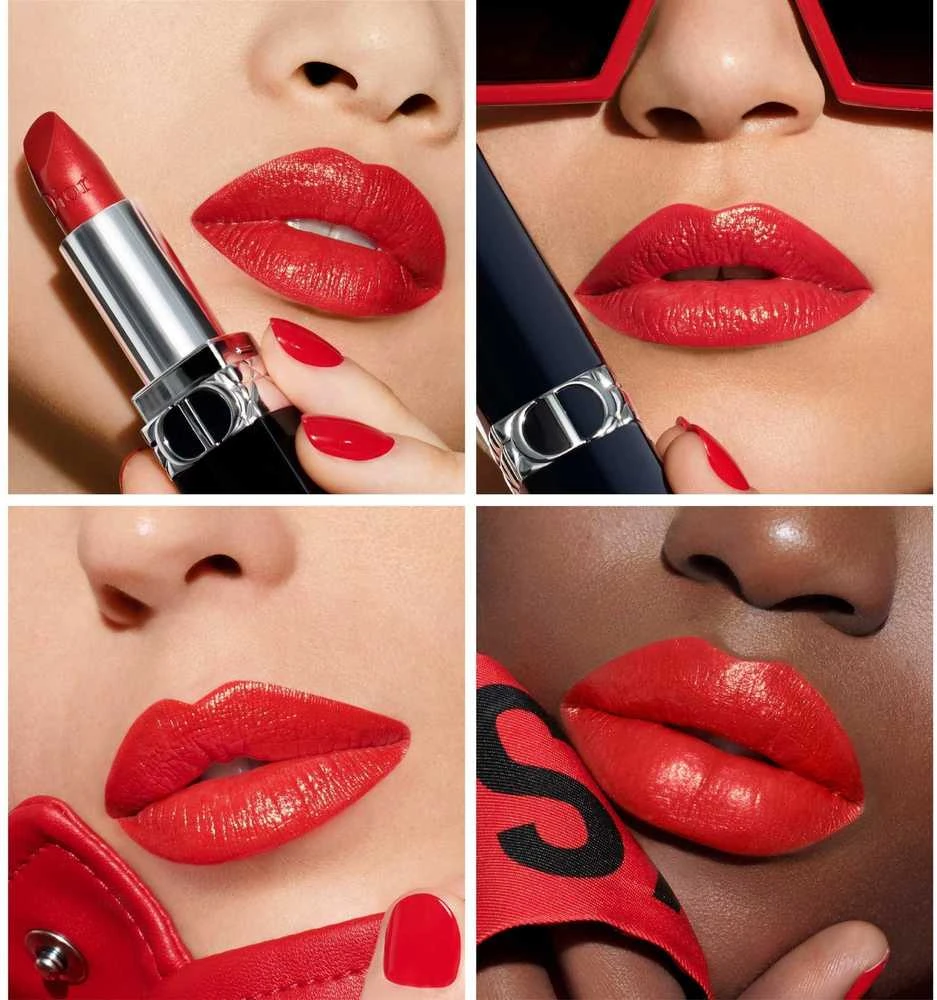 Shiseido Christian Dior Couture Colour Metallic Kreminis Lipstick 999 Raudona Papildomas 3.5 g