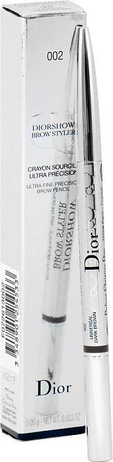 Dior Diorshow Brow Styler antakių pieštukas 002 Universalus tamsiai rudas 0,09g