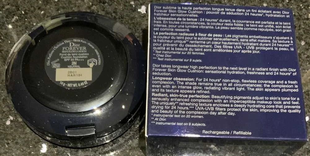 Christian Dior Forever Skin Glow Cushion Diorivira ilgai išliekantis kompaktiškas makiažo pagrindas 2N Neutral, 14 g