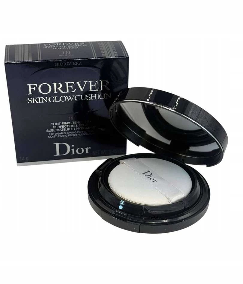 Christian Dior Forever Skin Glow Cushion Diorivira ilgai išliekantis kompaktiškas makiažo pagrindas 1N Neutral, 14 g