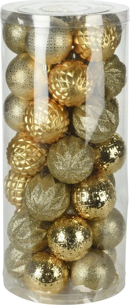 Christmas Decoration Kalėdiniai papuošalai Rūtos 35 vnt. auksinės spalvos 6 cm