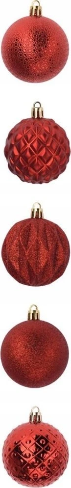 Christmas Decoration Raudoni Kūčių Įdėkliukai 6 cm, 35 vnt. - Kalėdų Dekoracijos