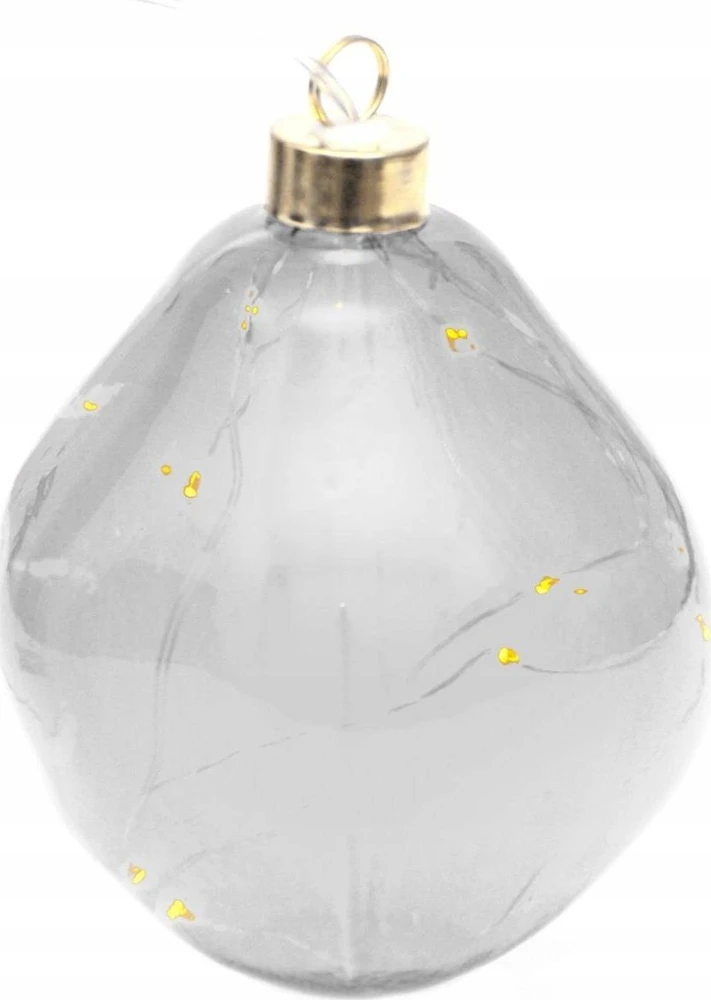 Christmas Decoration stiklinis LED lašo formos papuošalas 10cm