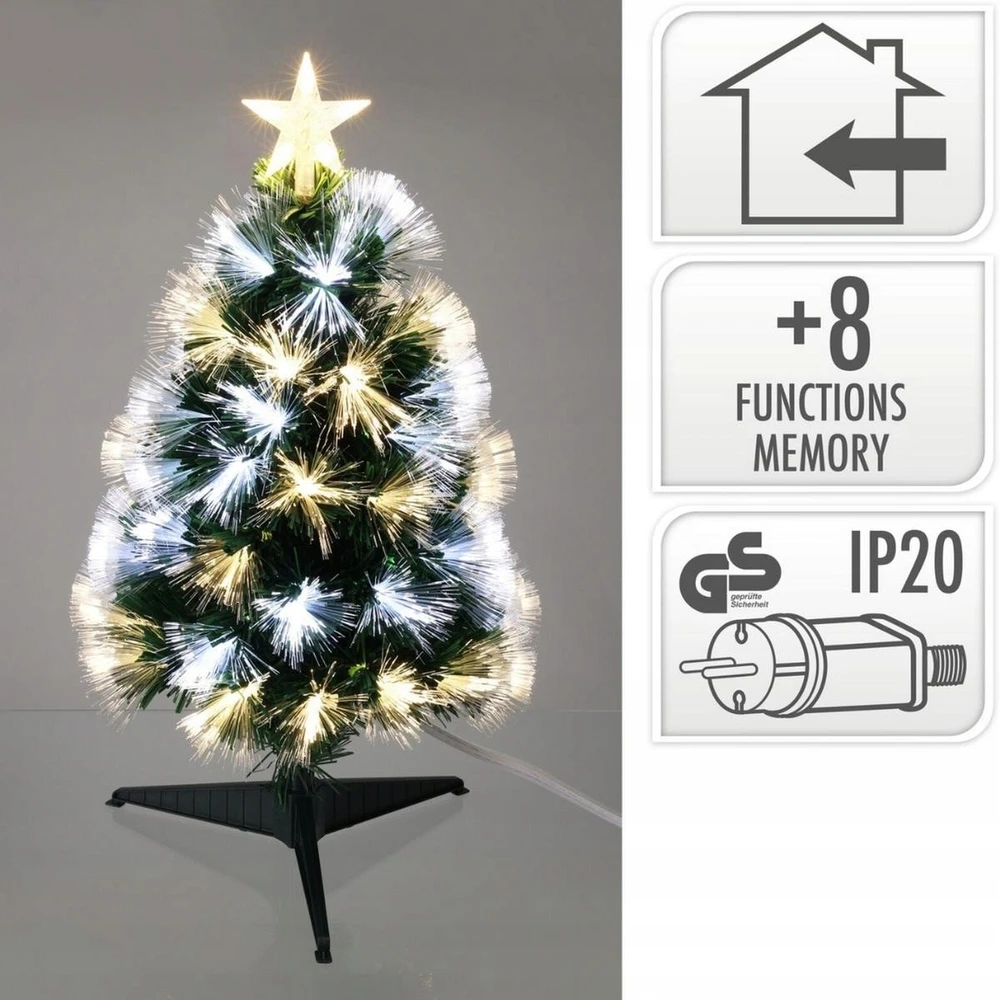 Christmas Decoration Dekoratyvinė LED eglutė su šviesolaidžiais 90 cm