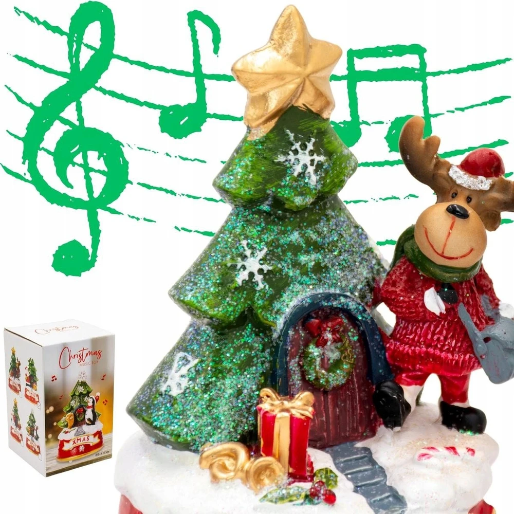 Christmas Decoration Kalėdinė muzikinė elnio dekoracija