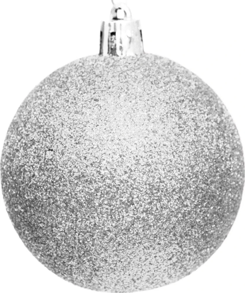 Christmas Decoration Plastikiniai sidabriniai kalėdiniai burbulai 6 cm