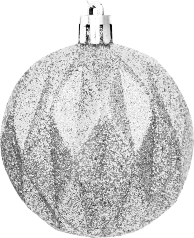 Christmas Decoration Plastikiniai sidabriniai kalėdiniai burbulai 6 cm
