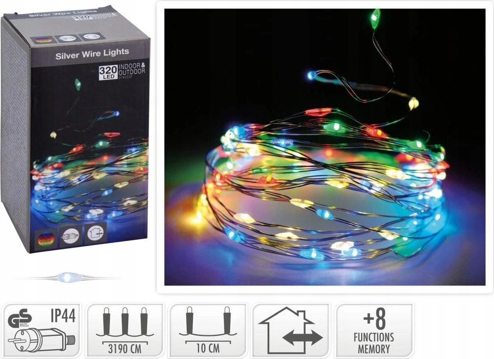 Christmas Decoration girlianda 320 LED lempučių, spalvota
