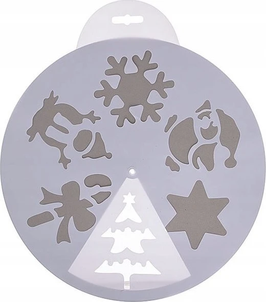 Christmas Decoration Šablonas dirbtiniam sniegui 30 cm, 6 raštai