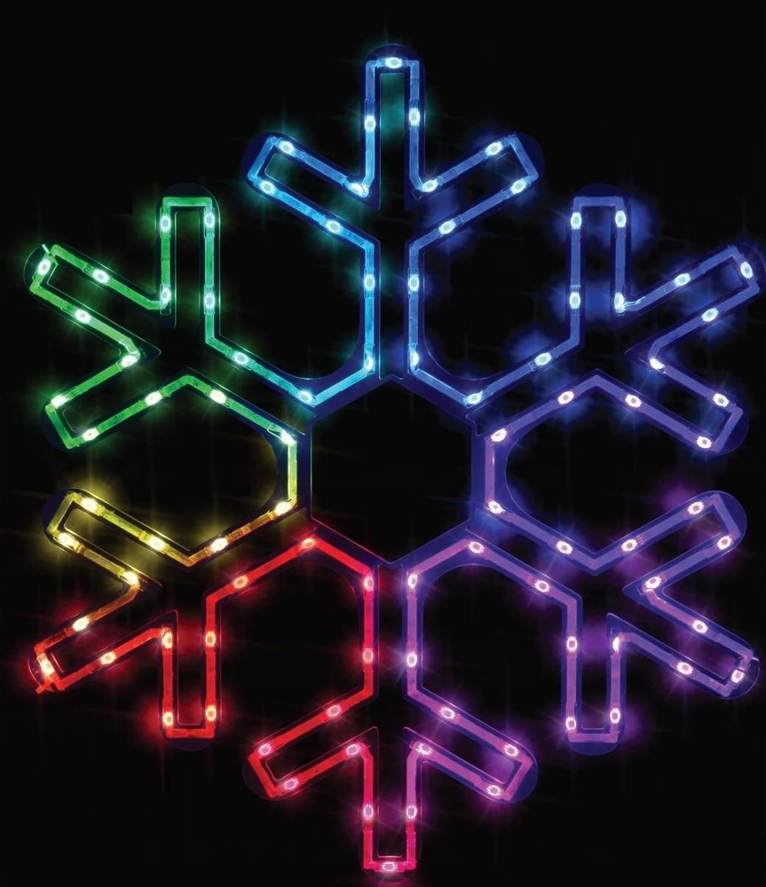 None Decoration Snowflake with LED. AVX000160. D50 cm var. colors