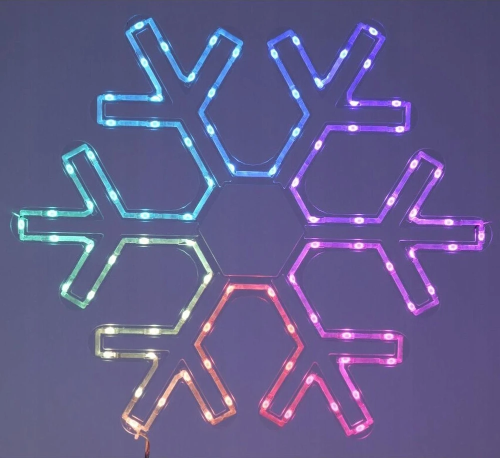 None Decoration Snowflake with LED. AVX000160. D50 cm var. colors