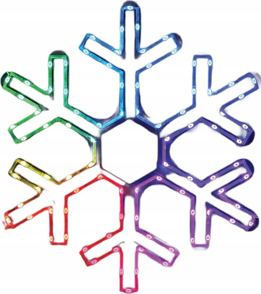 None Decoration Snowflake with LED. AVX000160. D50 cm var. colors
