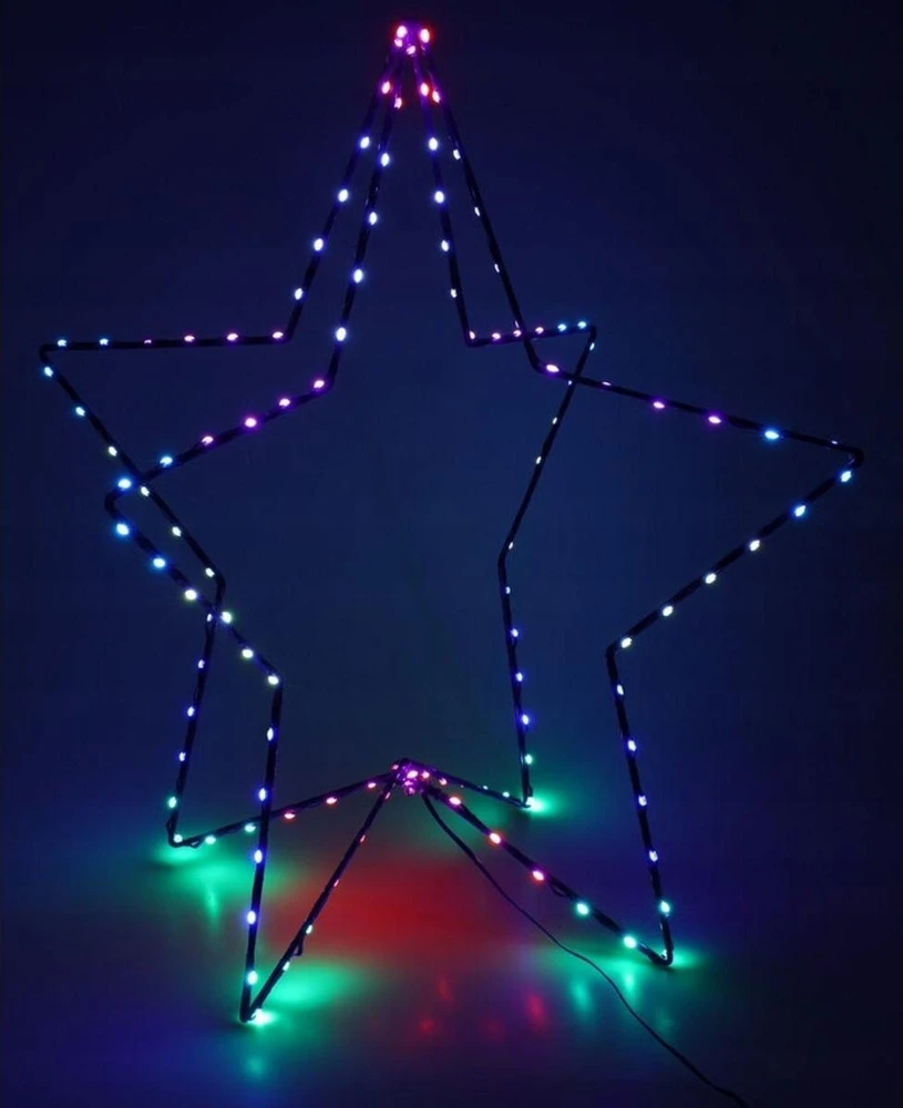 Christmas Decoration 3D dekoratyvinė žvaigždė su 120 LED, 80 cm
