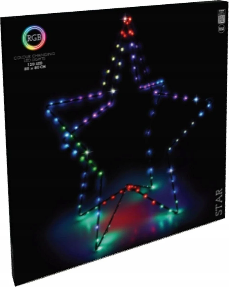 Christmas Decoration 3D dekoratyvinė žvaigždė su 120 LED, 80 cm