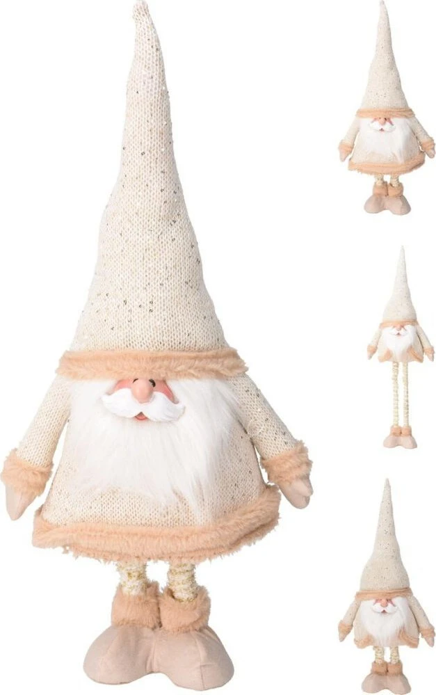Christmas Decoration Kalėdų senelis su teleskopinėmis kojomis 30×18×100 cm auksinis