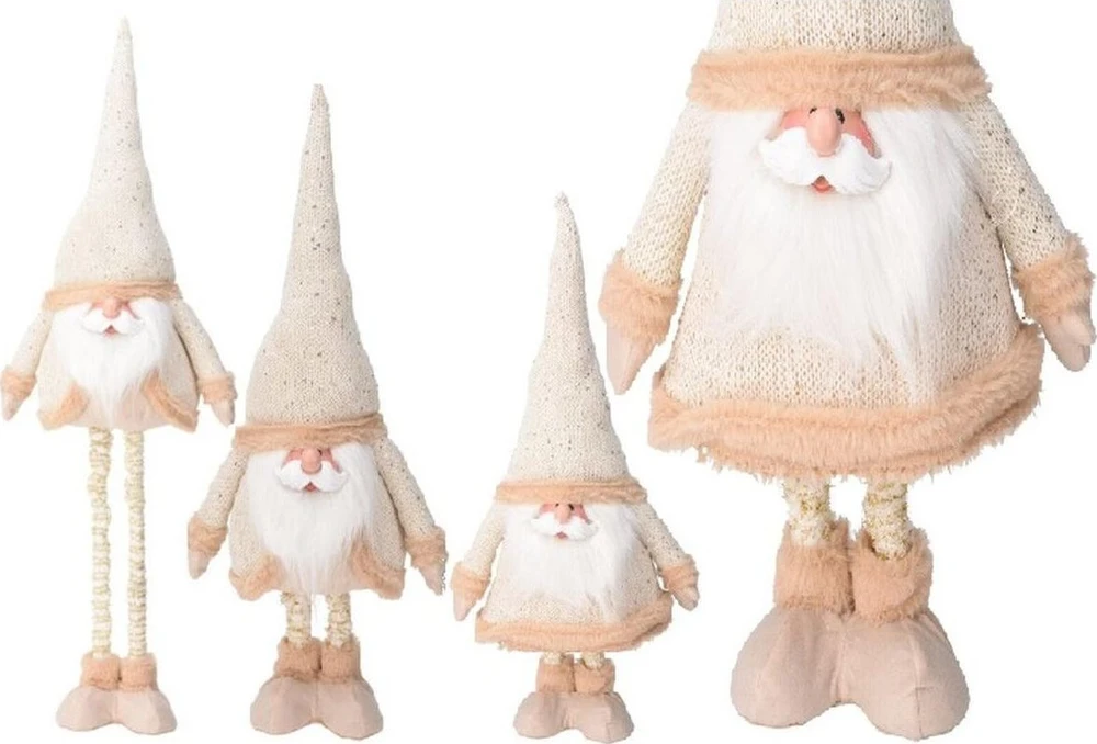 Christmas Decoration Kalėdų senelis su teleskopinėmis kojomis 30×18×100 cm auksinis
