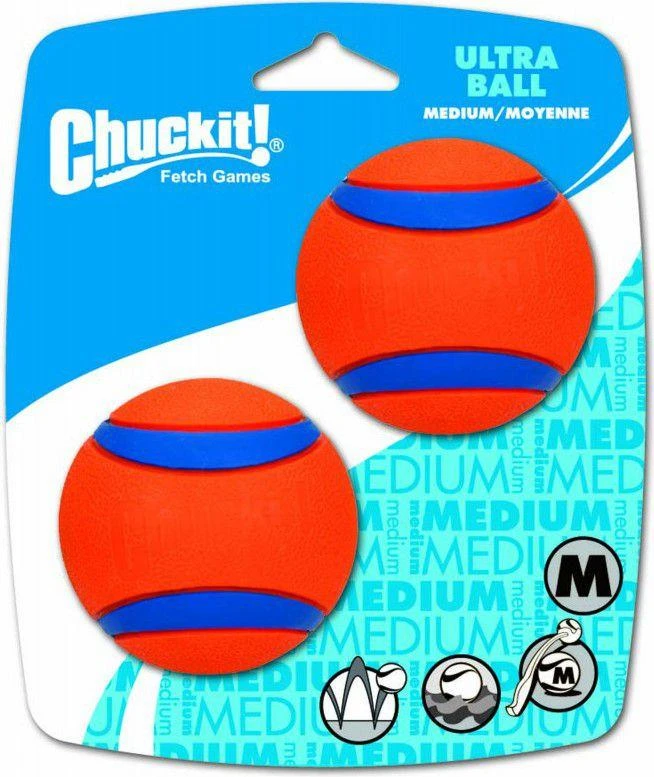 Chuckit Ultra kamuoliukas M dydžio, 6 cm, 2 vnt. pakuotėje (CHUC17001)