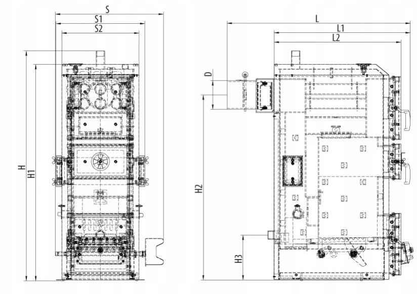 Cichewicz Koty Cichewicz Katilai Medienos dujinimo katilas Retro 20 kW [5 klasė / Eko-projektas]