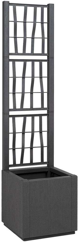 Sodas vazonas su trellis Tamsiai pilka 36 x 36 x 140 cm PP