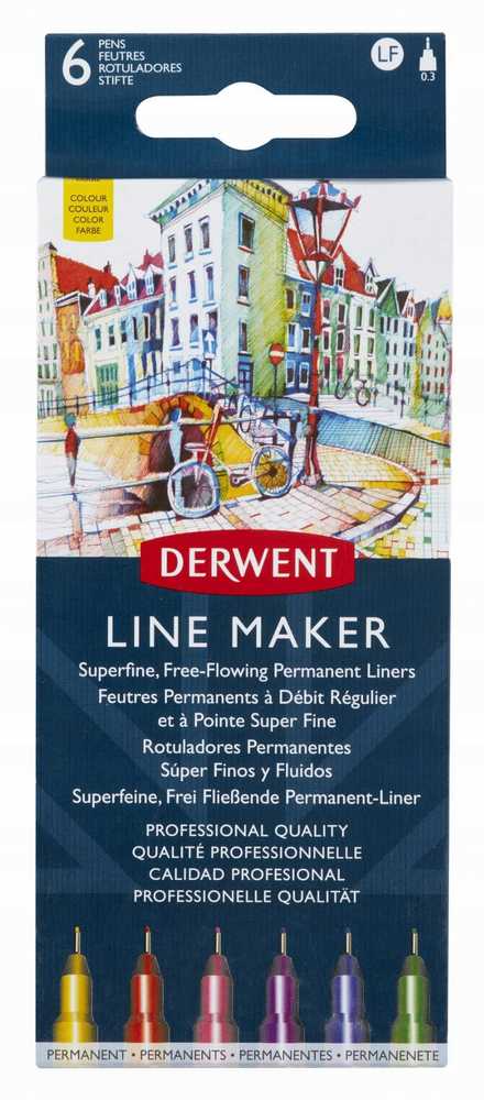 Cienkopisy Derwent Line Maker spalva 6