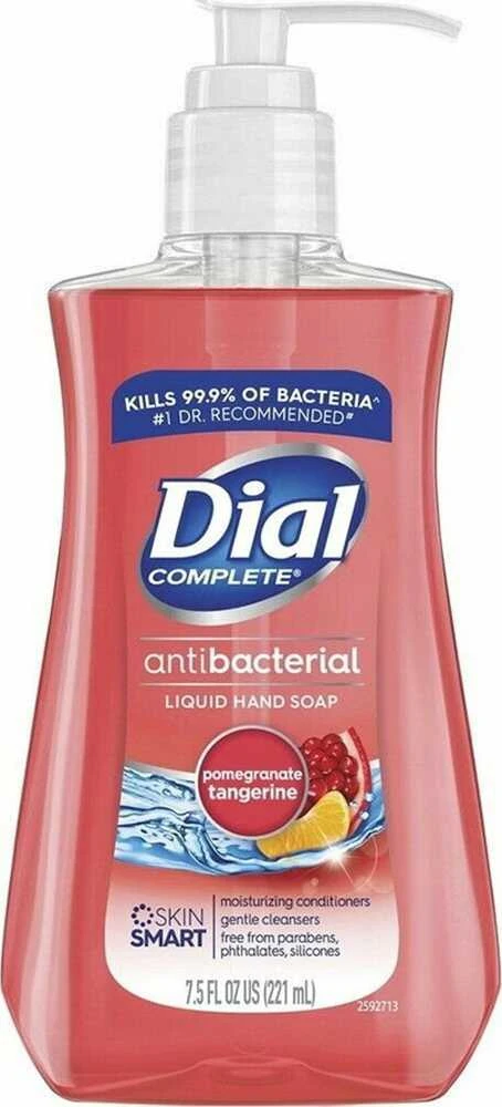 Dial, antibakterinis, granatų ir mandarinų skonio skystas muilas rankoms, 221 ml
