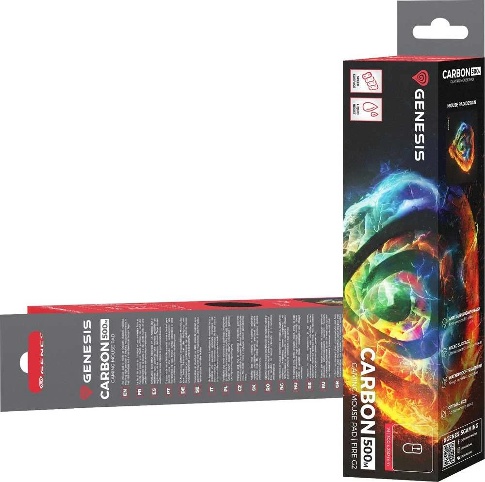 Pelė Genesis Carbon 500 M Fire G2 30x25cm