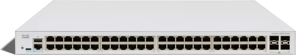 Šakotuvas „Cisco Small Business“ „Cisco Catalyst 1300X“ 48 prievadų GE 4x10G SFP+