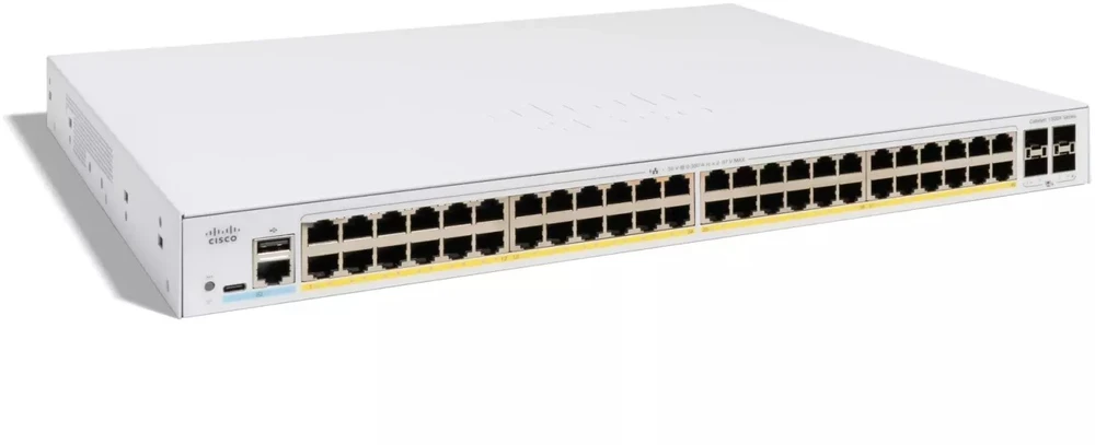 Šakotuvas Cisco CATALYST 1300X 48-PORT GE POE - 4X10G SFP+