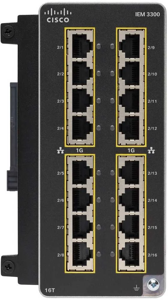 Šakotuvas Cisco CATALYST IE3300 RUGGED 16 PORT - GE POE+ EXP MODULE