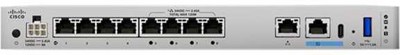 Šakotuvas Zapora jungiama į tinklą Cisco Cisco Secure Firewall 1210CP - Sicherheitsgerät - 1GbE - Desktop