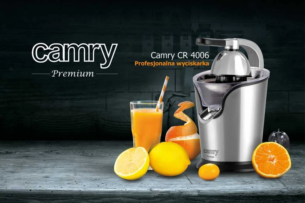 Sulčiaspaudė Camry | Profesional Citruis Juicer | CR 4006 | Type Electrical | Nerūdijantis plienas | 500 W | Greičių skaičius 1
