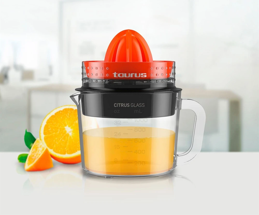 Citrusinių vaisių sulčiaspaudė Taurus CITRUSGLASS, su permatomu indu
