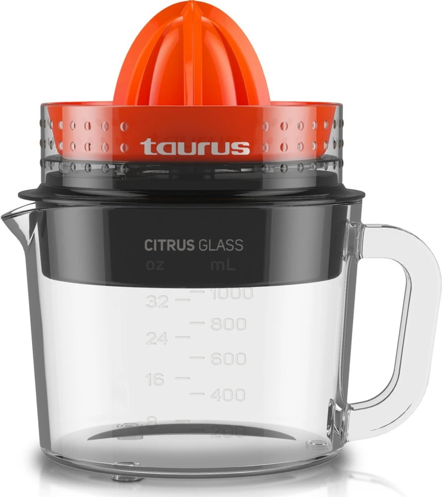 Citrusinių vaisių sulčiaspaudė Taurus CITRUSGLASS, su permatomu indu