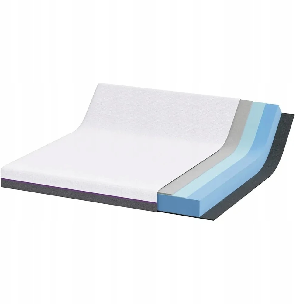 „Memory Foam“ čiužinys Vidutinis 200 x 200 cm Balta ir pilka